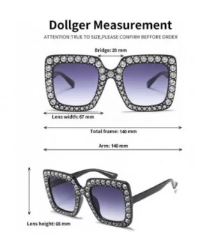 elton john oversized sunglasses for women crystal Diamond Rhinestone bling Thick Frame square glasses - CI19453LY8E $11.29 Ov...