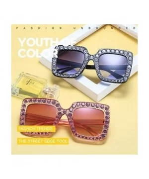 elton john oversized sunglasses for women crystal Diamond Rhinestone bling Thick Frame square glasses - CI19453LY8E $11.29 Ov...