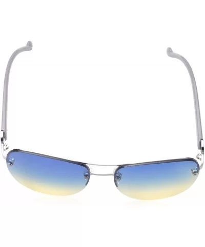 Women's R3278 Semi-Rimless Aviator Sunglasses with Metal Brow Bar - Enamel Arms & 100% UV Protection - 60 mm - CW18O39KWMW $3...