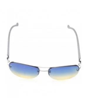 Women's R3278 Semi-Rimless Aviator Sunglasses with Metal Brow Bar - Enamel Arms & 100% UV Protection - 60 mm - CW18O39KWMW $3...