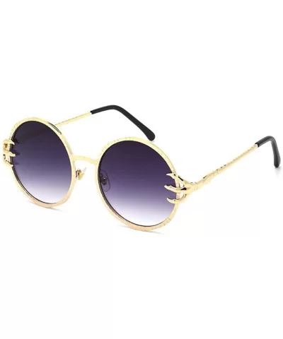 Little claw sunglasses - claw round sunglasses - metal sunglasses - sunglasses - E - CG18SCXODHW $29.36 Round