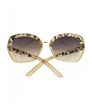 Womens Rectangular Metal Bridge Butterfly Designer Fashion Sunglasses - Beige - CJ11NV5OVCV $7.42 Butterfly