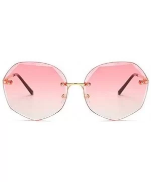 Color Lens Sunglasses Stylish Sunnies Eyewear Metal Sunglasses - H - Pink - CT18W5SQT26 $9.95 Rimless