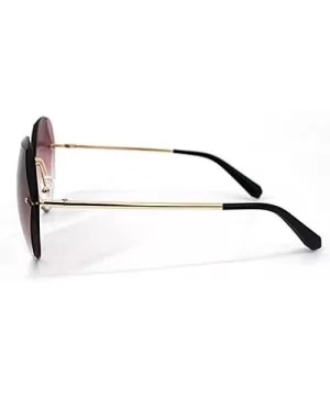 Color Lens Sunglasses Stylish Sunnies Eyewear Metal Sunglasses - H - Pink - CT18W5SQT26 $9.95 Rimless