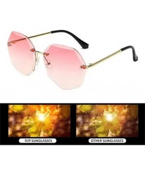 Color Lens Sunglasses Stylish Sunnies Eyewear Metal Sunglasses - H - Pink - CT18W5SQT26 $9.95 Rimless