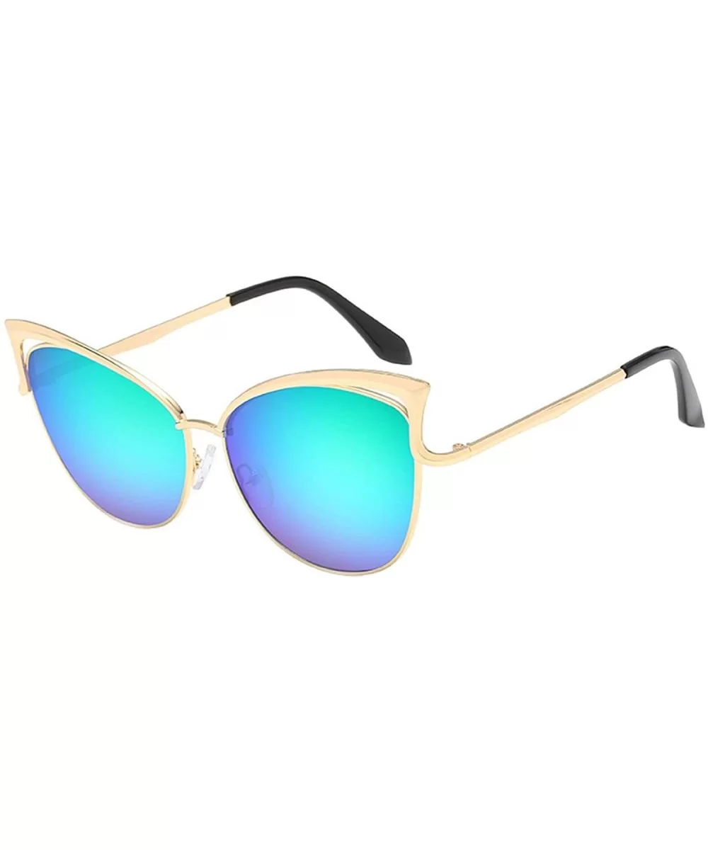 Fashion Sexy Ladies Cat Eye Sunglasses Women Brand Designer Vintage Mirror Sun Glasses - C10 Gold Green - CK18WD6SNSG $10.69 ...