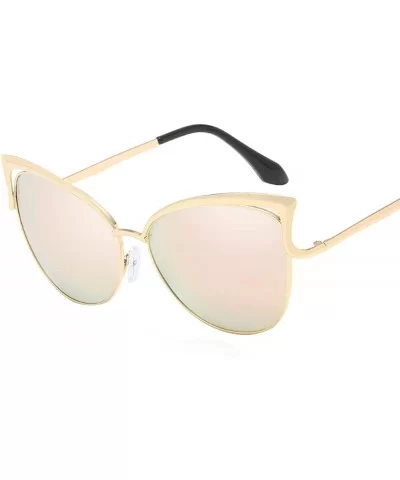 Fashion Sexy Ladies Cat Eye Sunglasses Women Brand Designer Vintage Mirror Sun Glasses - C10 Gold Green - CK18WD6SNSG $10.69 ...