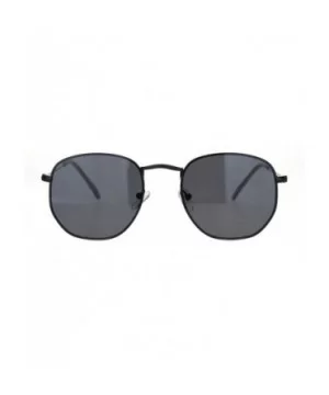 Classic Mens 90s Retro Metal Rim Rectangular Dad Sunglasses - All Black - CN18NKS6CZM $8.15 Rectangular