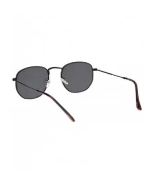 Classic Mens 90s Retro Metal Rim Rectangular Dad Sunglasses - All Black - CN18NKS6CZM $8.15 Rectangular