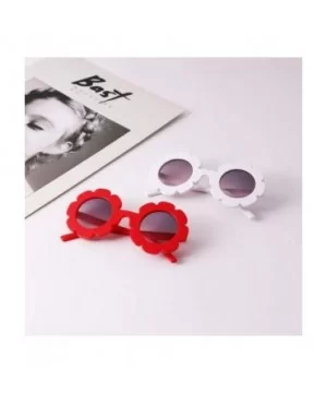 Hot Sun Flower Round Cute Kids Sunglasses UV400 Boy Girl Lovely Baby Glasses Children Oculos De Sol N554 - Pink - CX197YGEGNC...