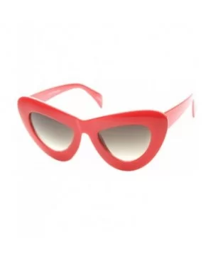 Womens Bold Chunky Frame Gradient Lens Oversize Cat Eye Sunglasses 50mm - Red / Lavender - C412H0L9HST $6.98 Oversized