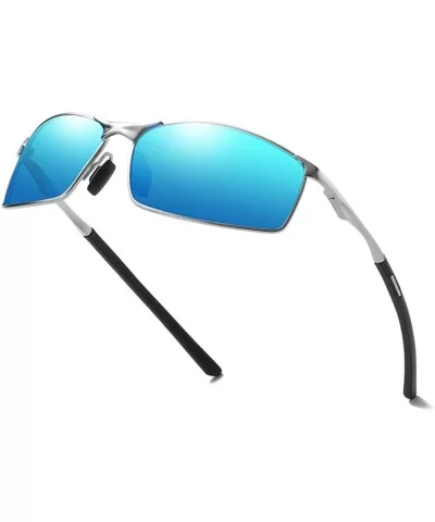 designe rcustom polarized sunglasses fashion - Silver&blue-4.0 - CD18N0C4Q53 $21.00 Square