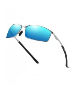 designe rcustom polarized sunglasses fashion - Silver&blue-4.0 - CD18N0C4Q53 $21.00 Square