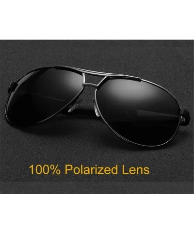 Men Polarized Sunglasses Driving Pilot Sunglass Man Eyewear Sun Glasses - C6 - CU194OWL8AM $22.11 Oval