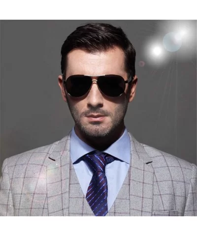 Men Polarized Sunglasses Driving Pilot Sunglass Man Eyewear Sun Glasses - C6 - CU194OWL8AM $22.11 Oval