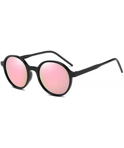 2020 Fashion Black Sunglasses Round Sun Glasses Men's Ultralight Retro UV Protection Sunglasses - Pink - CN192S2WX0R $8.53 Round