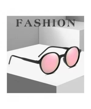 2020 Fashion Black Sunglasses Round Sun Glasses Men's Ultralight Retro UV Protection Sunglasses - Pink - CN192S2WX0R $8.53 Round