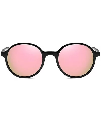 2020 Fashion Black Sunglasses Round Sun Glasses Men's Ultralight Retro UV Protection Sunglasses - Pink - CN192S2WX0R $8.53 Round