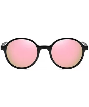 2020 Fashion Black Sunglasses Round Sun Glasses Men's Ultralight Retro UV Protection Sunglasses - Pink - CN192S2WX0R $8.53 Round