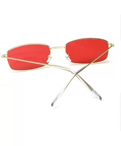 Small Sun Glasses Female Red Pink Lens Glasses Small Frame Shades C9 As Pciteu - C7 - CI18YKSW9KQ $4.65 Aviator