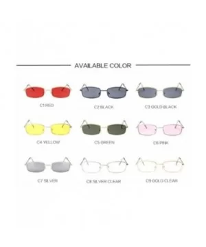 Small Sun Glasses Female Red Pink Lens Glasses Small Frame Shades C9 As Pciteu - C7 - CI18YKSW9KQ $4.65 Aviator