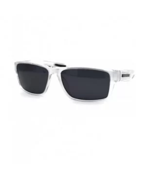 Polarized 90s Classic Rectangle Light Weight Plastic Sunglasses - Silver Black - CH195EDWQC9 $8.94 Rectangular