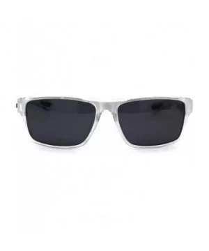 Polarized 90s Classic Rectangle Light Weight Plastic Sunglasses - Silver Black - CH195EDWQC9 $8.94 Rectangular