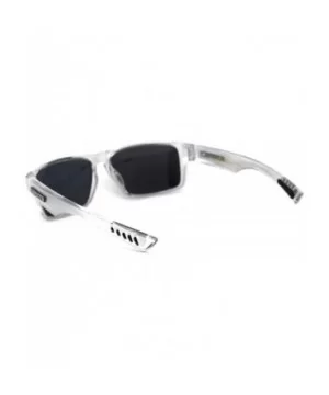 Polarized 90s Classic Rectangle Light Weight Plastic Sunglasses - Silver Black - CH195EDWQC9 $8.94 Rectangular