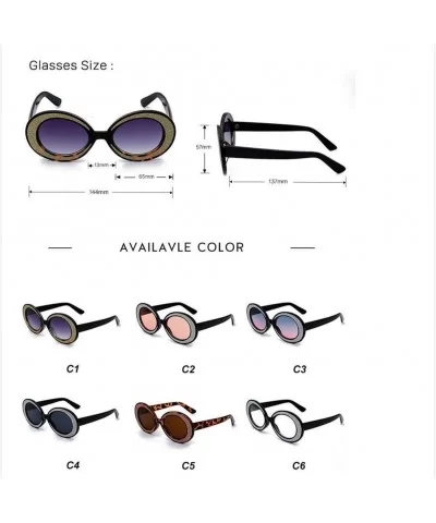 Fashion Sunglasses Oversized Glasses Personality - 6 - CB198GCXRWU $17.02 Round