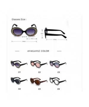 Fashion Sunglasses Oversized Glasses Personality - 6 - CB198GCXRWU $17.02 Round