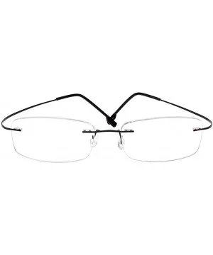 Memory Titanium Frameless Lightweight Reading Glasses Hingeless Flexibled Frames for Mens Womens - Black - CB18QRKZYU9 $10.06...