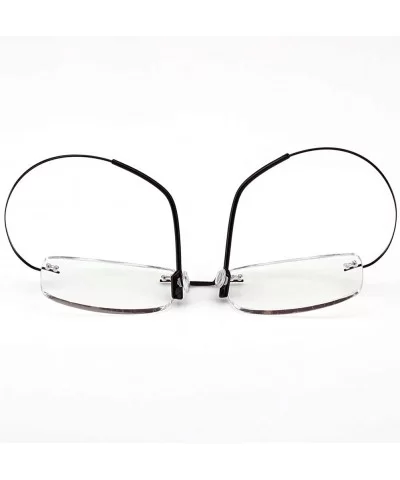 Memory Titanium Frameless Lightweight Reading Glasses Hingeless Flexibled Frames for Mens Womens - Black - CB18QRKZYU9 $10.06...