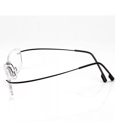 Memory Titanium Frameless Lightweight Reading Glasses Hingeless Flexibled Frames for Mens Womens - Black - CB18QRKZYU9 $10.06...