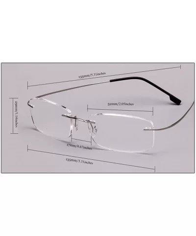 Memory Titanium Frameless Lightweight Reading Glasses Hingeless Flexibled Frames for Mens Womens - Black - CB18QRKZYU9 $10.06...