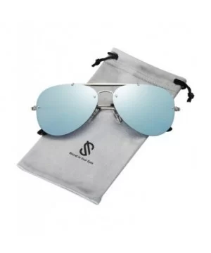 Men's Women's Aviator Sunglasses- Rimless Metal- Mirrored- TRENDALERT SJ1105 - C918NU8U4SN $12.04 Aviator