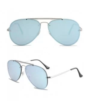 Men's Women's Aviator Sunglasses- Rimless Metal- Mirrored- TRENDALERT SJ1105 - C918NU8U4SN $12.04 Aviator