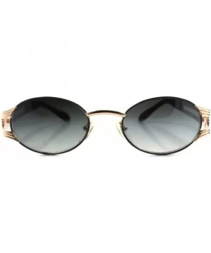 Vintage 70s 80s Urban Indie Hip Swag Fashion Gold Oval Sunglasses - C218023XGZR $15.29 Oval