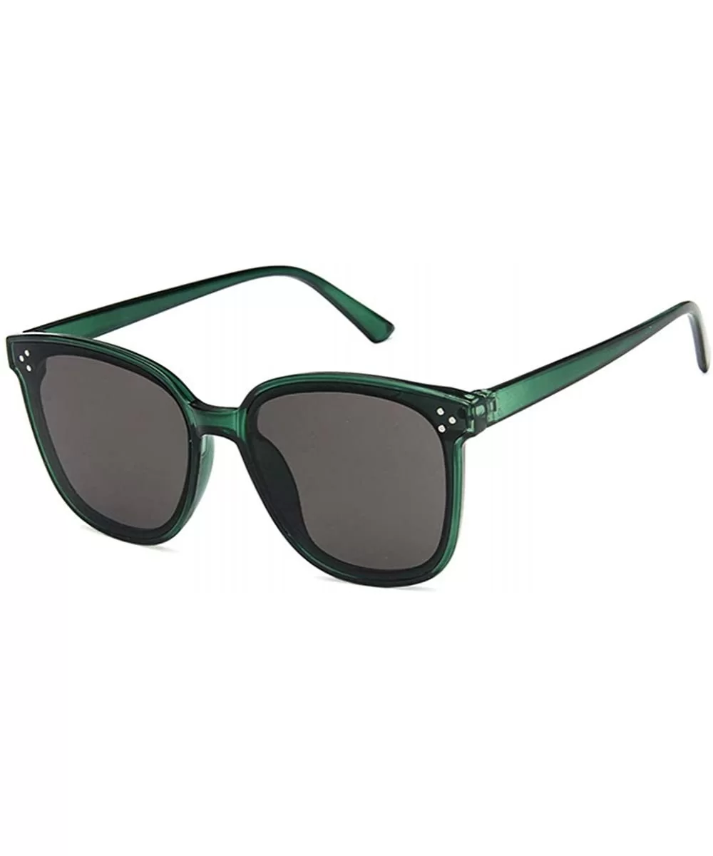 Unisex Sunglasses Fashion Bright Black Grey Drive Holiday Square Non-Polarized UV400 - Green Grey - CE18RLIYXAU $6.73 Square