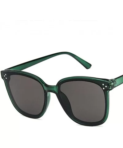 Unisex Sunglasses Fashion Bright Black Grey Drive Holiday Square Non-Polarized UV400 - Green Grey - CE18RLIYXAU $6.73 Square