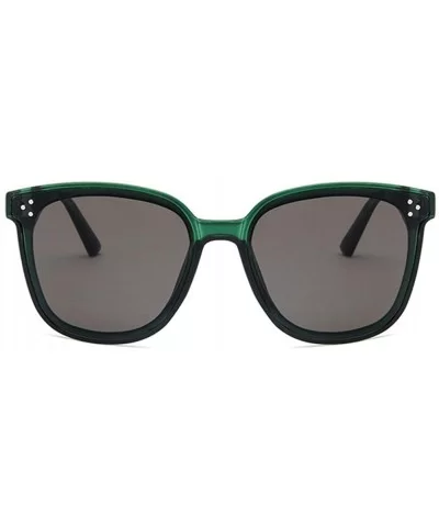 Unisex Sunglasses Fashion Bright Black Grey Drive Holiday Square Non-Polarized UV400 - Green Grey - CE18RLIYXAU $6.73 Square