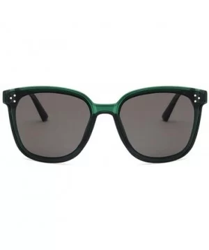 Unisex Sunglasses Fashion Bright Black Grey Drive Holiday Square Non-Polarized UV400 - Green Grey - CE18RLIYXAU $6.73 Square