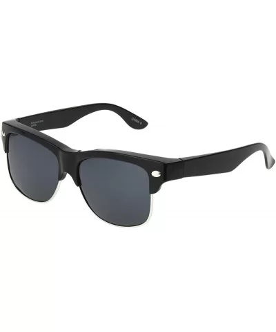 Solar Shield-fairfax Square Fits Over Sunglasses - Black - CE12N7D4UCY $19.51 Shield