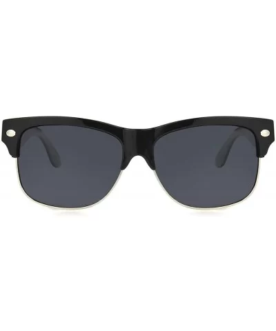 Solar Shield-fairfax Square Fits Over Sunglasses - Black - CE12N7D4UCY $19.51 Shield