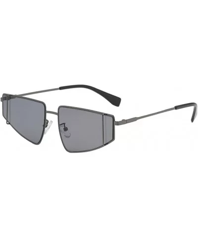 Polarized Sunglasses for Men Women Fashion Irregular Shape Sunglasses - Gray - CR18T3RRS48 $6.81 Round