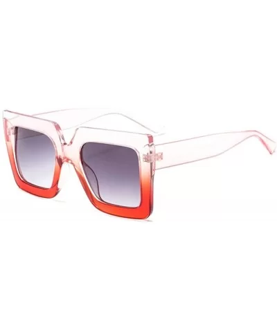 New Cross-Border Fashion Sunglasses Gradient Color Frame New Trend Sunglasses Square Sunglasses Tide - CR18SL72AAX $18.70 Sport