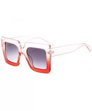 New Cross-Border Fashion Sunglasses Gradient Color Frame New Trend Sunglasses Square Sunglasses Tide - CR18SL72AAX $18.70 Sport