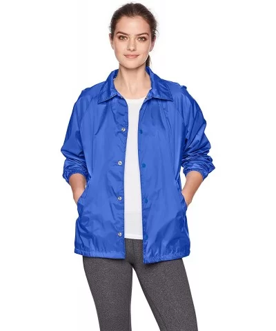 Nylon Coach's Jacket/Lined - Royal - CL114ZF593L $16.12 Sport