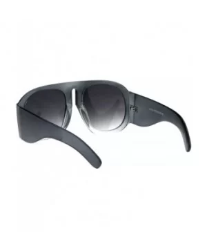 Mens 80s Retro Flat Top Racer Vintage Plastic Sunglasses - Grey Smoke - C318GQXOXIN $8.09 Oversized