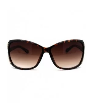 Womens Glitter Jewel Ribbon Hinge Butterfly Sunglasses - Tortoise Gold Brown - CL196U8XX97 $9.90 Butterfly