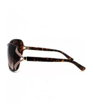 Womens Glitter Jewel Ribbon Hinge Butterfly Sunglasses - Tortoise Gold Brown - CL196U8XX97 $9.90 Butterfly